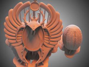 Scarab beetle pendant 3D-printmodel