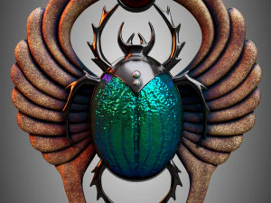 Scarab beetle pendant 3D Print Model