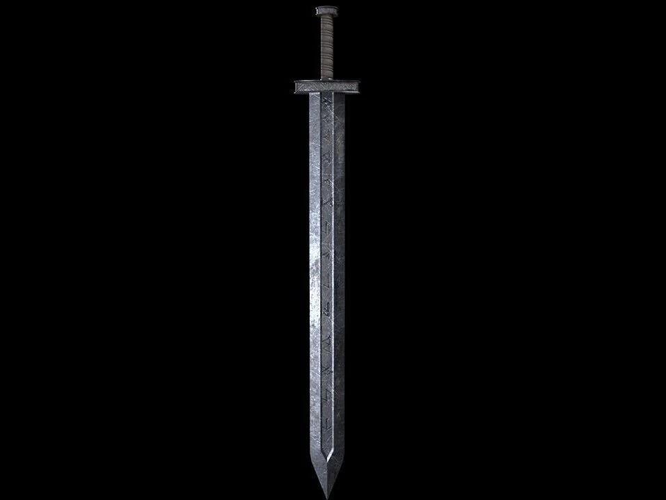 Viking old sword 3D Model .c4d .max .obj .3ds .fbx .stl .blend 