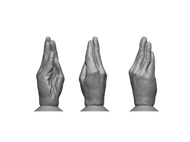 Hand Modello di stampa 3D .c4d .max .obj .3ds .fbx .stl .blend 