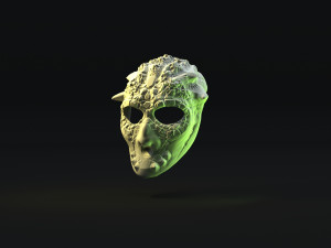 Mask monster space Model Cetak 3D