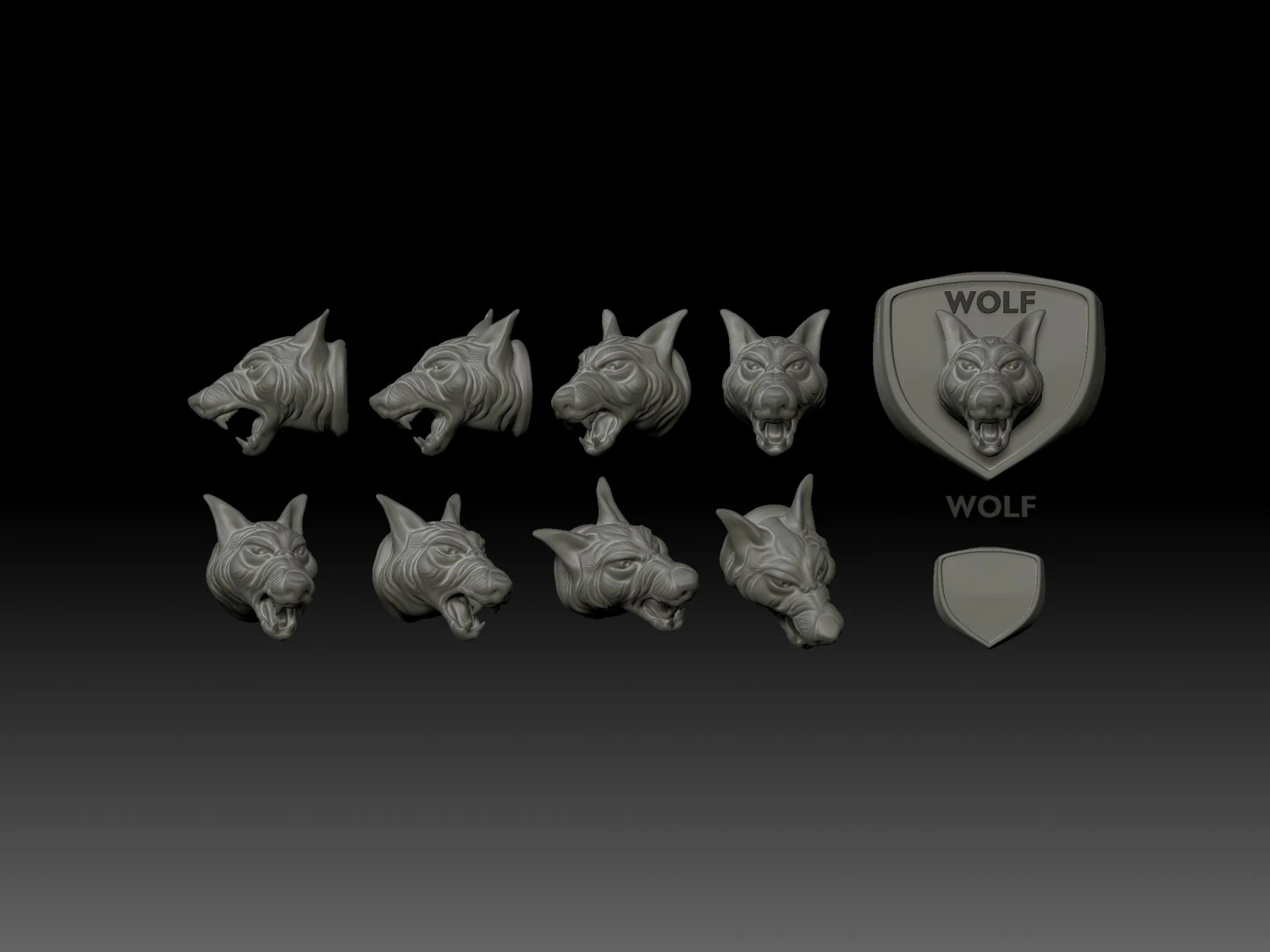 Wolf 3D Print Model .c4d .max .obj .3ds .fbx .stl .blend 
