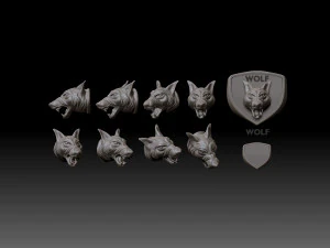 Wolf 3D Print Model