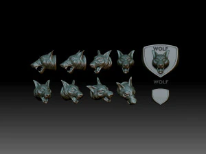 Wolf 3D Print Model