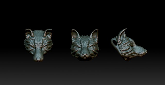FOX AMULET 3Dプリントモデル .c4d .max .obj .3ds .fbx .stl .blend 