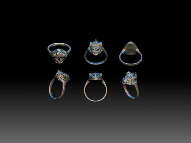 Ring mouse 3D 프린트 모델 .c4d .max .obj .3ds .fbx .stl .blend 