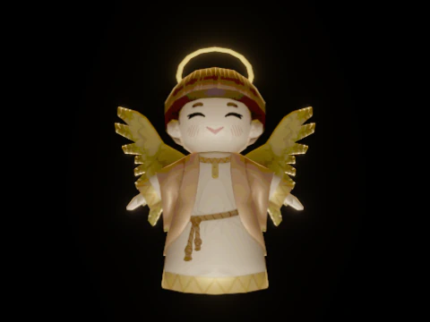 Petit ange low-poly Modèle 3D