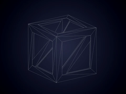 Stilisierte Holzkiste 3D Modell