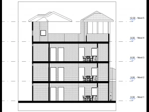 Departamento de tres pisos con azotea Modelo 3D
