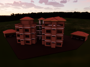 Departamento de tres piso con azotea Modelo 3D