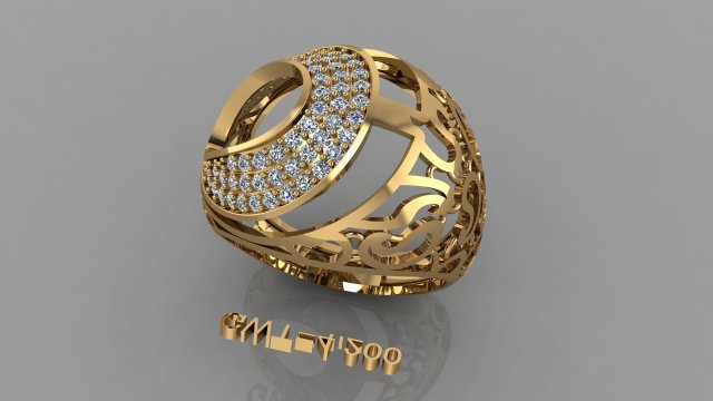 FASION RING 3D Model .c4d .max .obj .3ds .fbx .stl .blend 