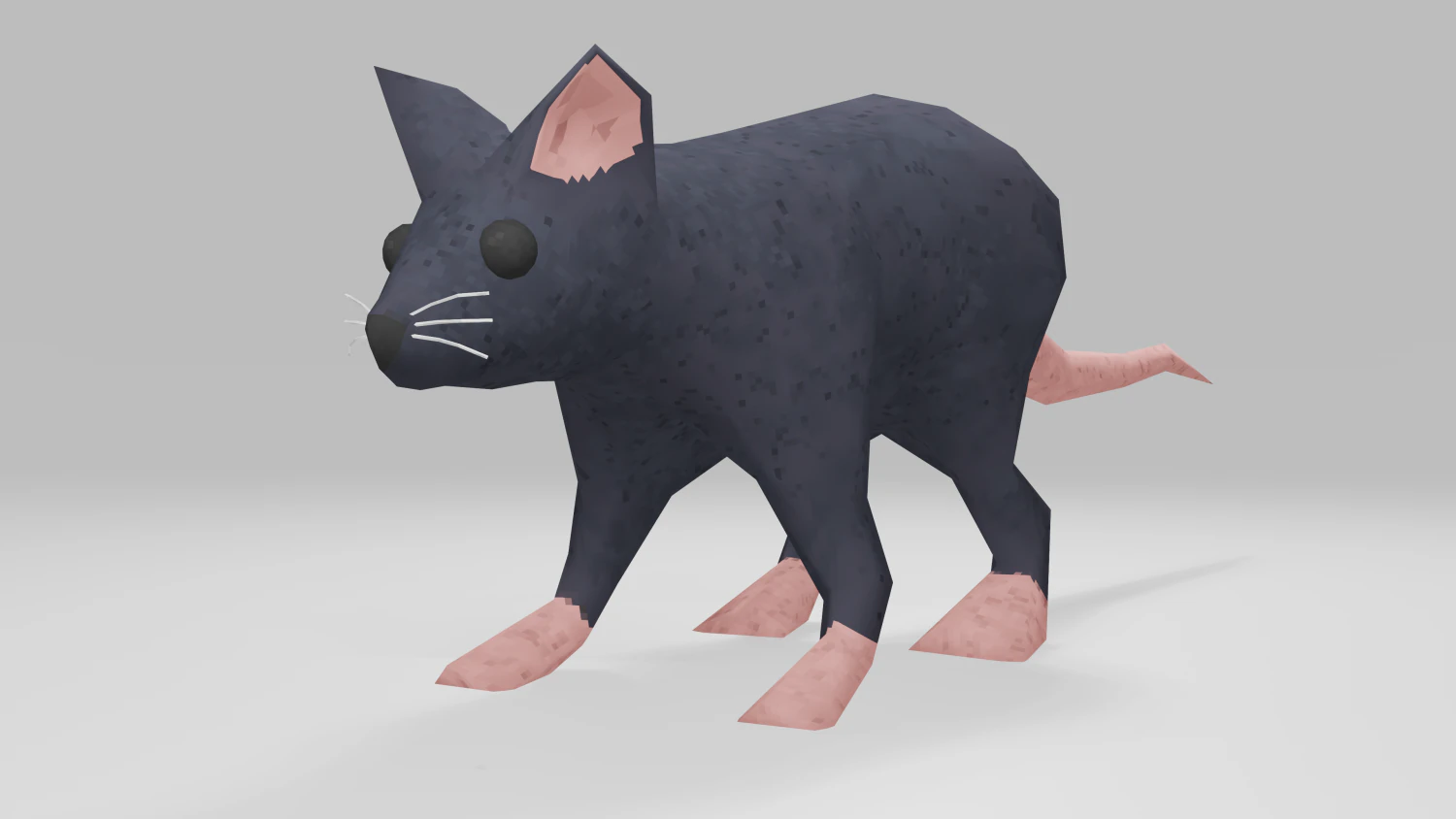 Low-poly Mouse game ready 3D Model .c4d .max .obj .3ds .fbx .stl .blend 