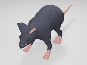 Low-poly Mouse game ready 3D Model
