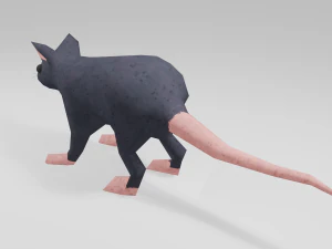 Low-poly Mouse game ready 3D Model