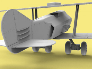 Jet Biplane 3D print model 3Dプリントモデル