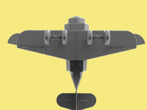 Jet Biplane 3D print model 3Dプリントモデル