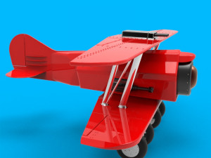 Jet Biplane 3D print model 3Dプリントモデル