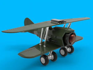 Jet Biplane 3D print model 3D Print Model