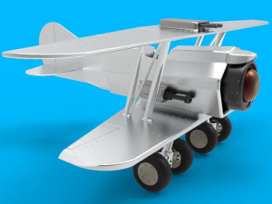 Jet Biplane 3D print model 3Dプリントモデル