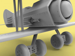 Jet Biplane 3D print model 3Dプリントモデル