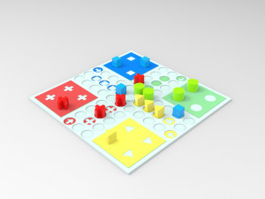 Ludo game board 3D Print Model