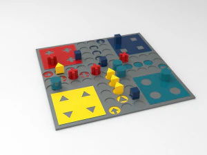 Tabuleiro de jogo Ludo Modelo de Impressão 3D