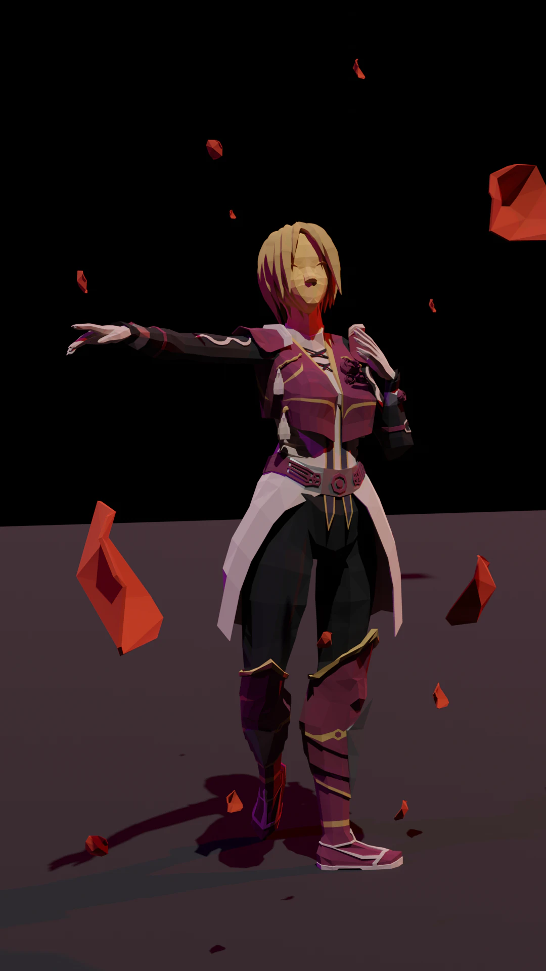 Low poly character woman the Dancer 3D Model .c4d .max .obj .3ds .fbx .stl .blend 