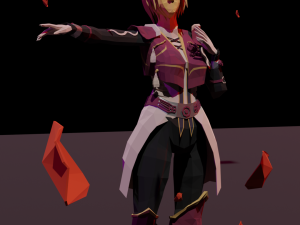 Low poly character woman the Dancer 3D 模型