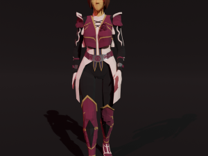 Low poly character woman the Dancer 3D Модель