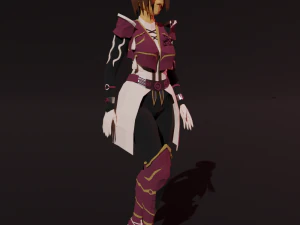 Low poly character woman the Dancer 3D Model