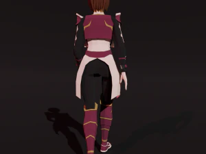 Low poly character woman the Dancer 3D Model