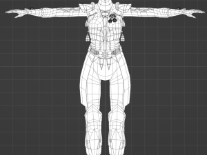 Low poly character woman the Dancer 3D Модель