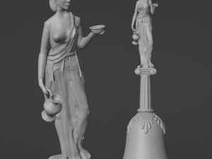 Bell girl with a jug Modello 3D