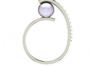 Ring with pearl 3D 프린트 모델