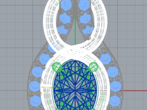 Gold pendant 3D 프린트 모델
