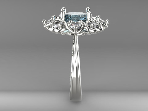 Acquamarine ring Modelo de Impressão 3D