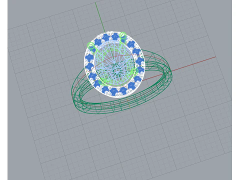 レディースリング 3Dプリントモデル