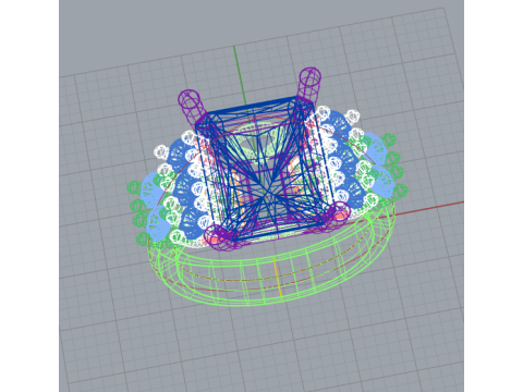 Two-tone ring with emerald-cut stone 3D Print Model