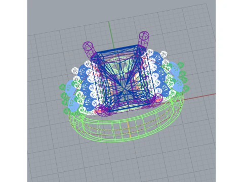 Two-tone ring with emerald-cut stone 3D Print Model
