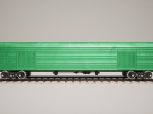 Animated game-ready Boxcar 3D 모델