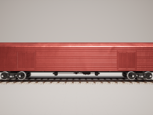 Animated game-ready Boxcar 3D 모델