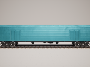 Animated game-ready Boxcar 3D 모델