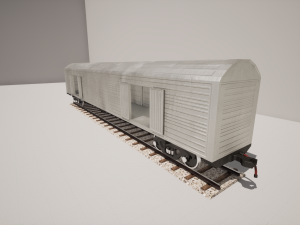 Animated game-ready Boxcar 3D 모델