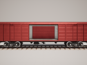 Animated game-ready BoxcarV0 Modelo 3D