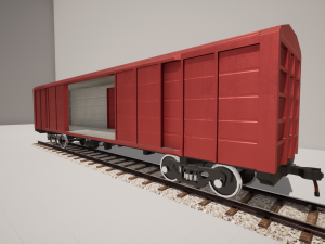 Animated game-ready BoxcarV0 Modelo 3D