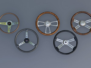 Vintage Steering Wheels 3D Modell
