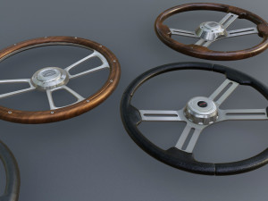 Vintage Steering Wheels 3D Modell
