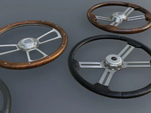 Vintage Steering Wheels 3D Model