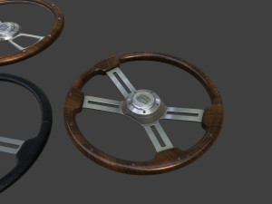 Vintage Steering Wheels 3D Modell