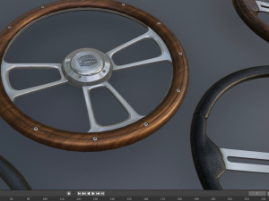Vintage Steering Wheels 3D Modell